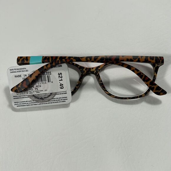 Foster Grant - Red and Chetah Print Reading Glasses - 2.75 - Picture 2 of 4
